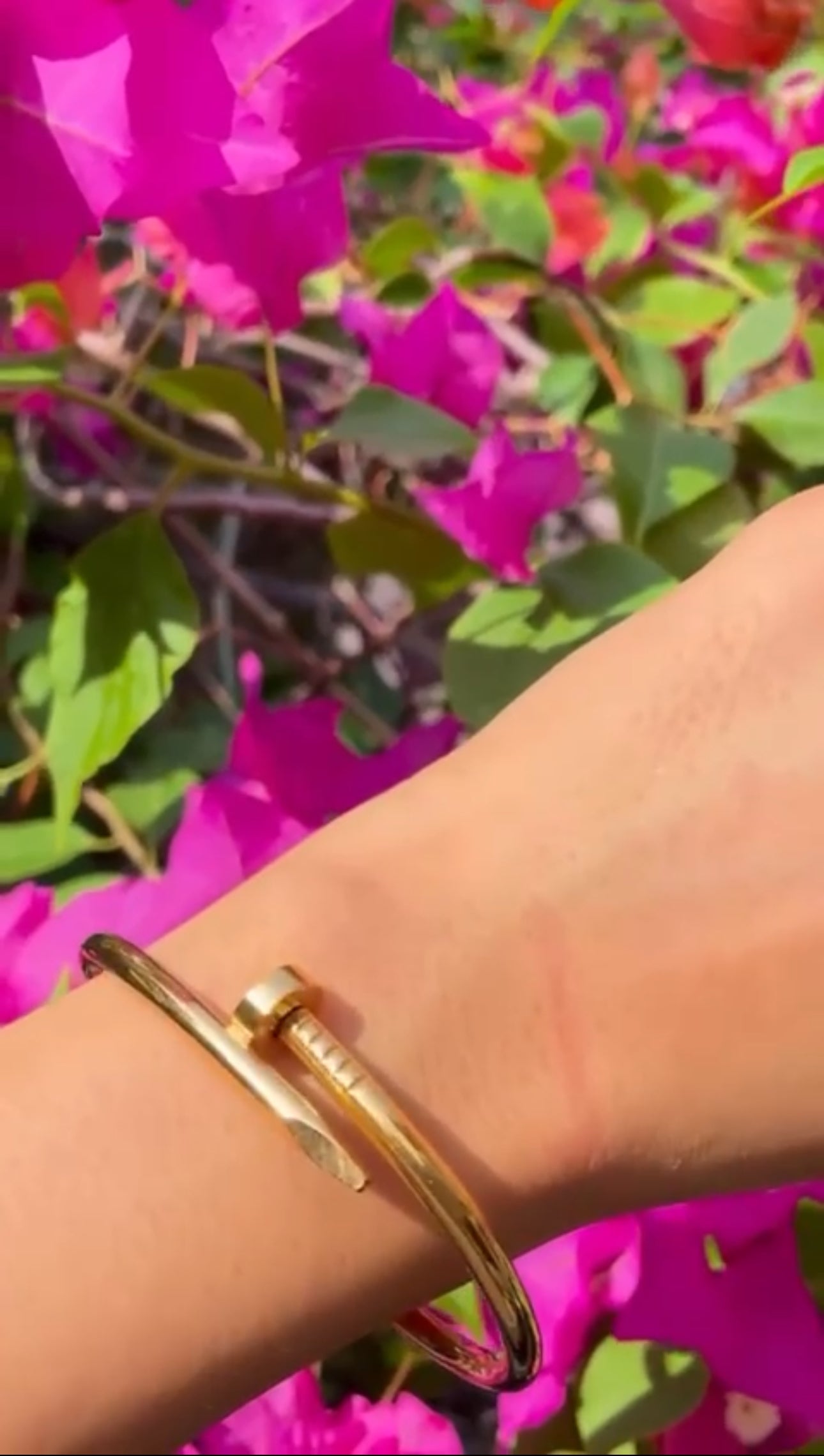 Gold plated, Silver plated and rose Gold plated Nail Bracelet
